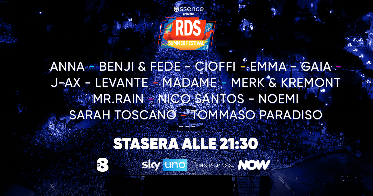 RDS Summer Festival 2026: cantanti, conduttori, quando va in onda e come vederlo in tv e streaming RDS Summer Festival 2026: cantanti, conduttori, quando va in onda e come vederlo in tv e streaming