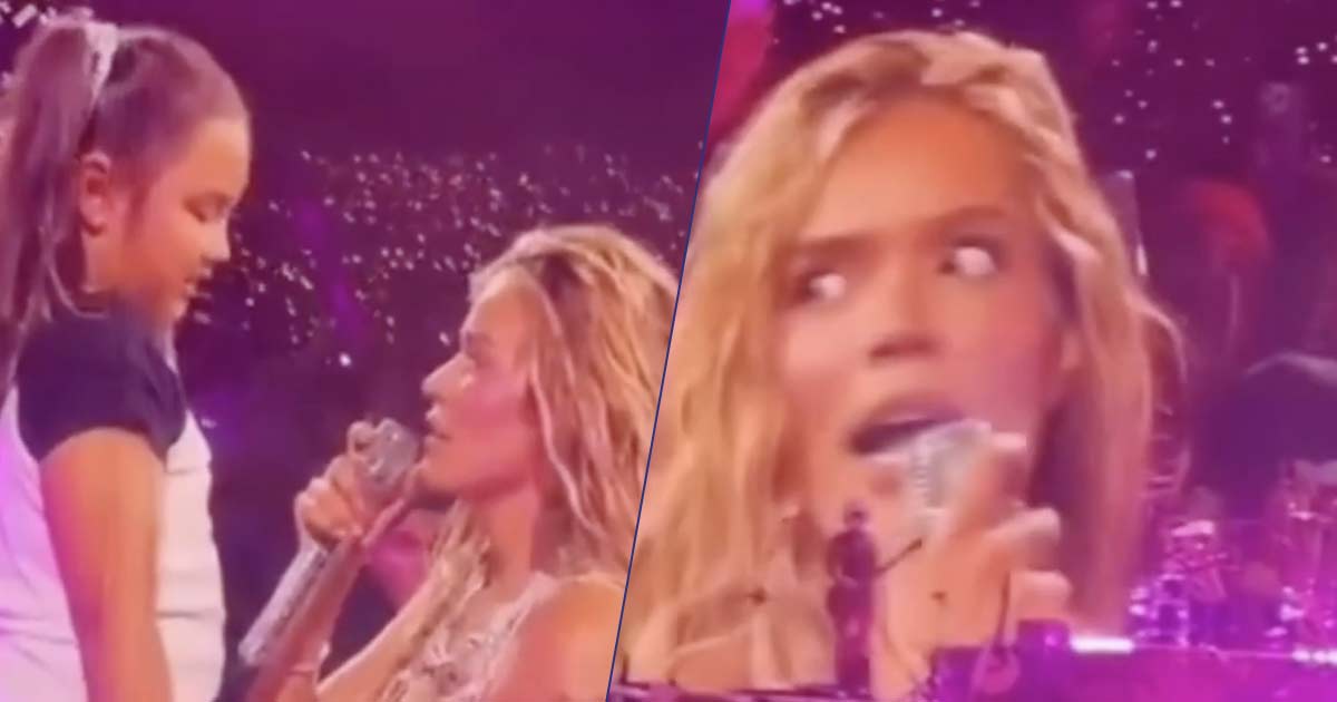 Una bambina preferisce Shakira al concerto di Karol G la risposta della cantante  da applausi